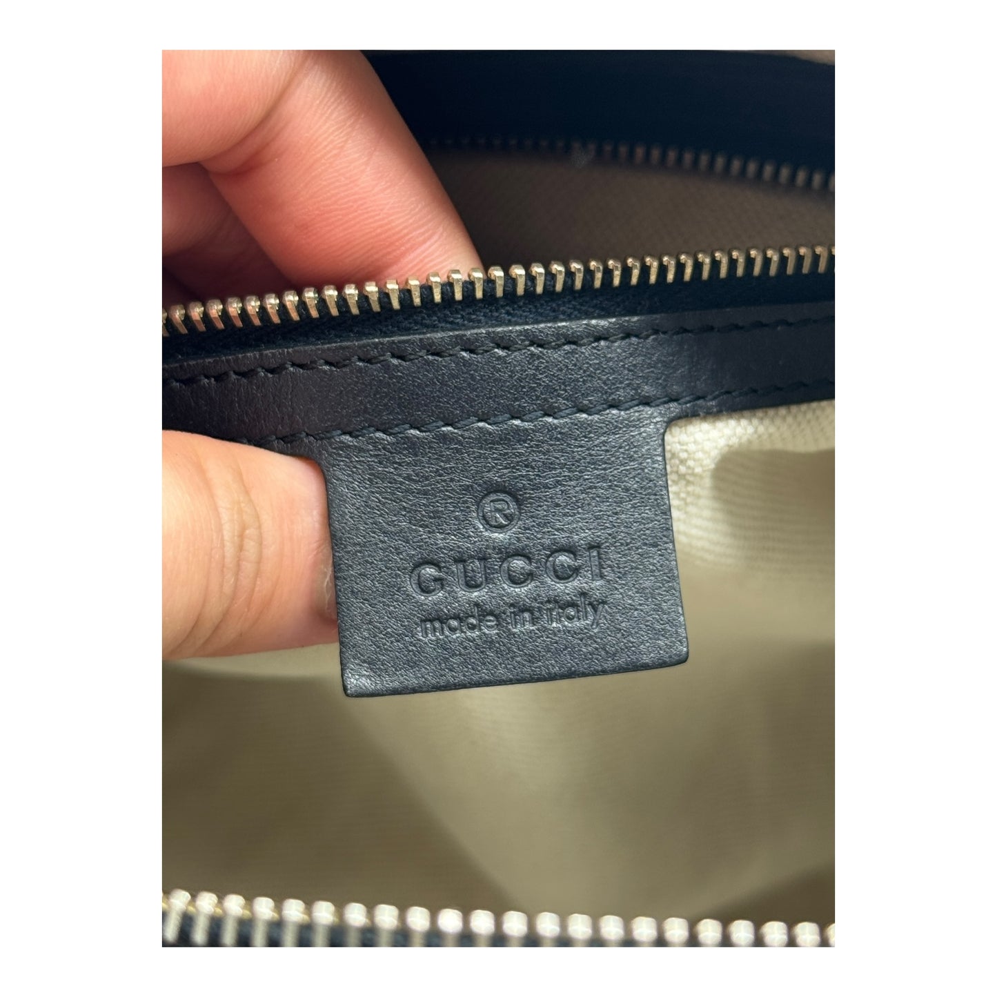 Authentic Gucci Boston GG Canvas Navy Blue