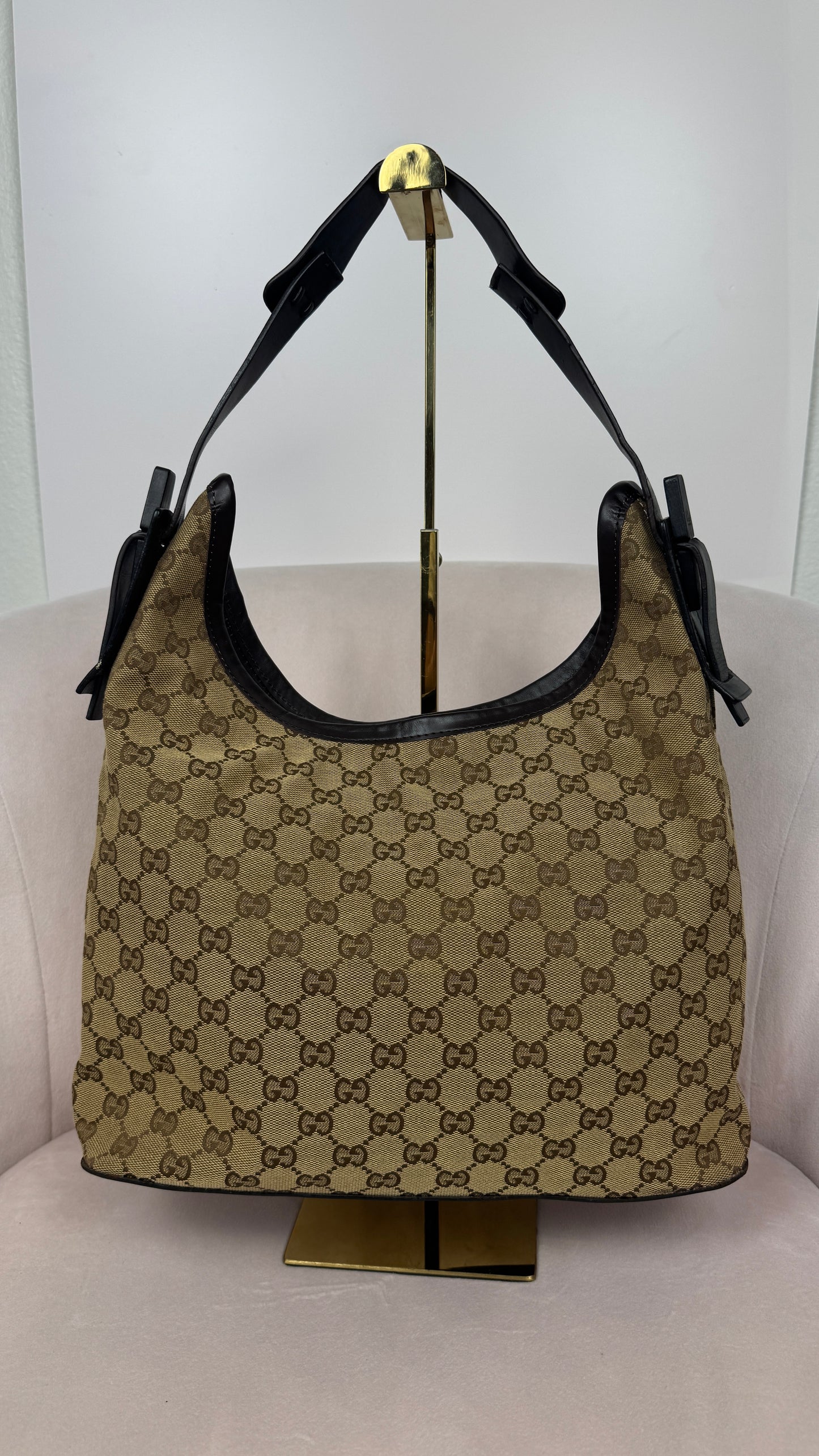 Gucci GG Canvas Hobo Shoulder Bag (Vintage)