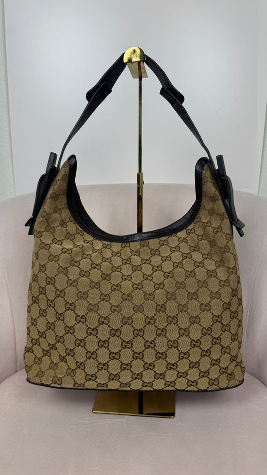 Gucci GG Canvas Hobo Shoulder Bag (Vintage)
