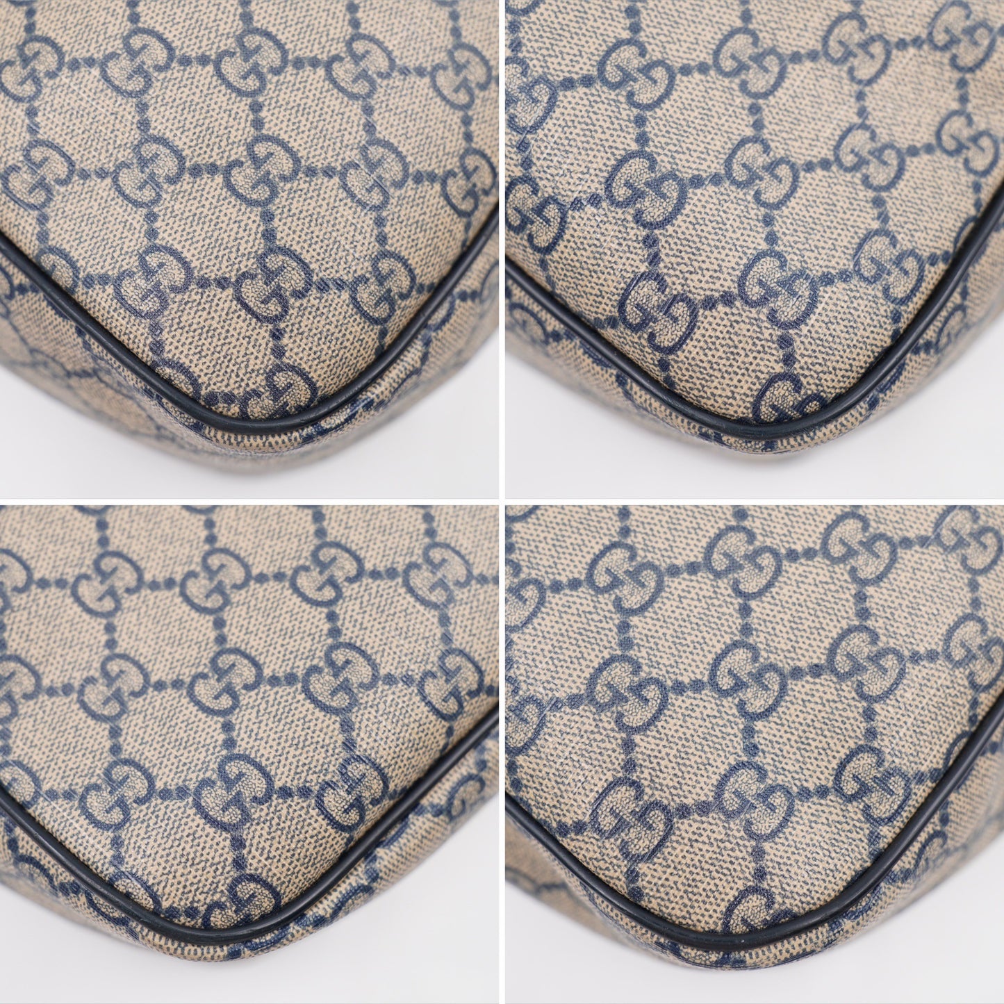 Gucci Front Zip Messenger Navy