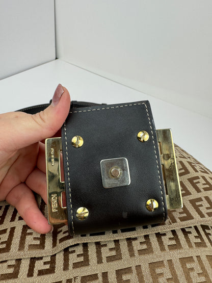 FENDI FF Monogram Crossbody Brown Bag