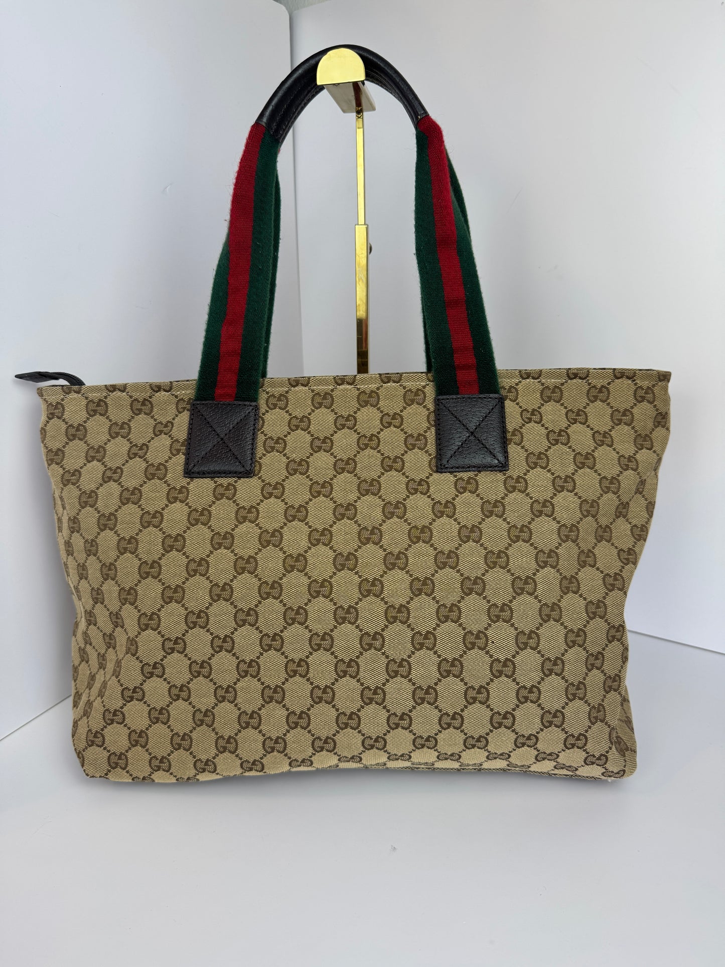 Gucci Web Stripe Diaper Tote GG Canvas