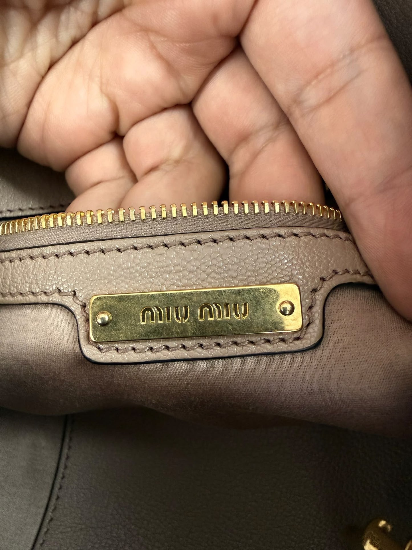 Miumiu Top handle Leather Pink