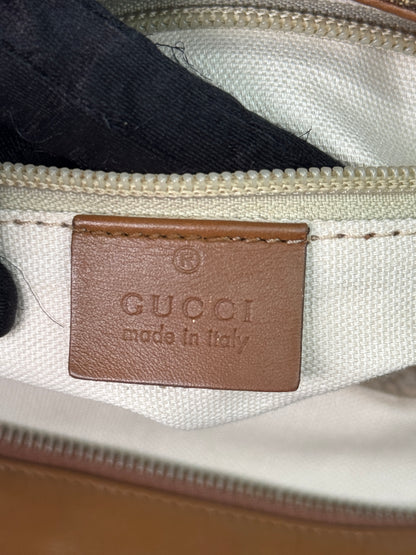 Gucci Web Loop Shoulder GG Canvas Light Brown