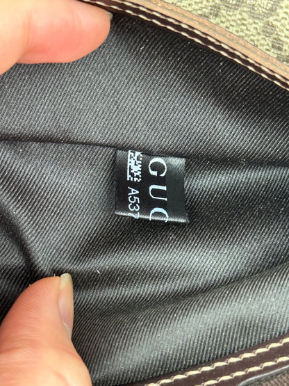 GUCCI Web Flap large Messenger GG Supreme Coated Canvas