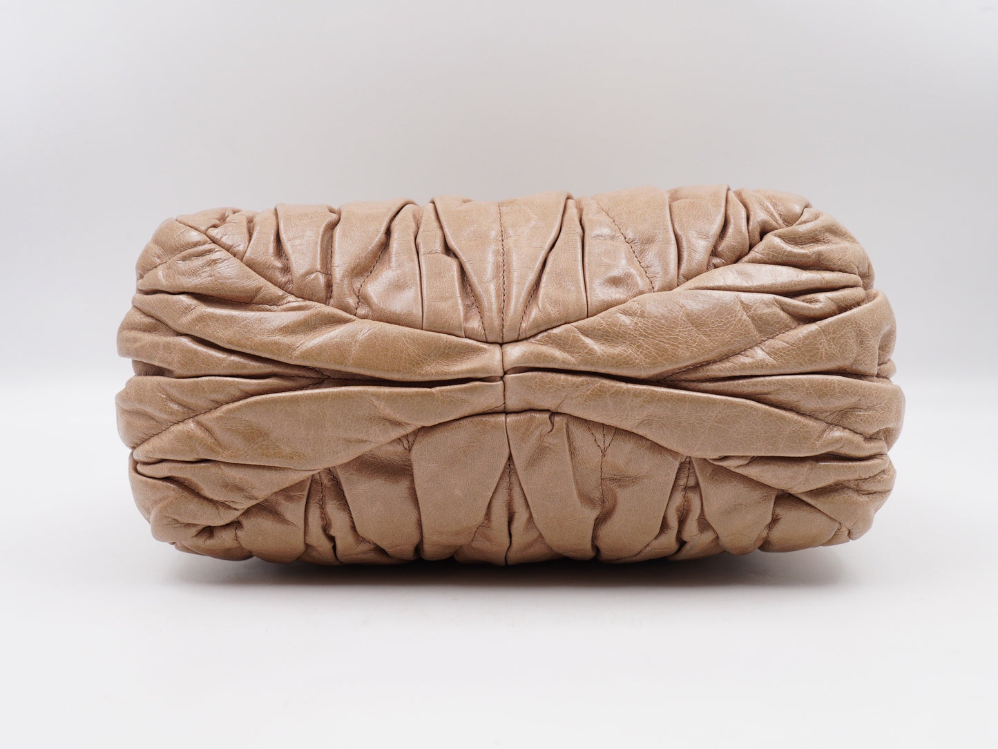 Miumiu Matelassé Leather Handbag Beige
