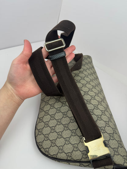 Gucci Belt Bag Coated Canvas GG Brown