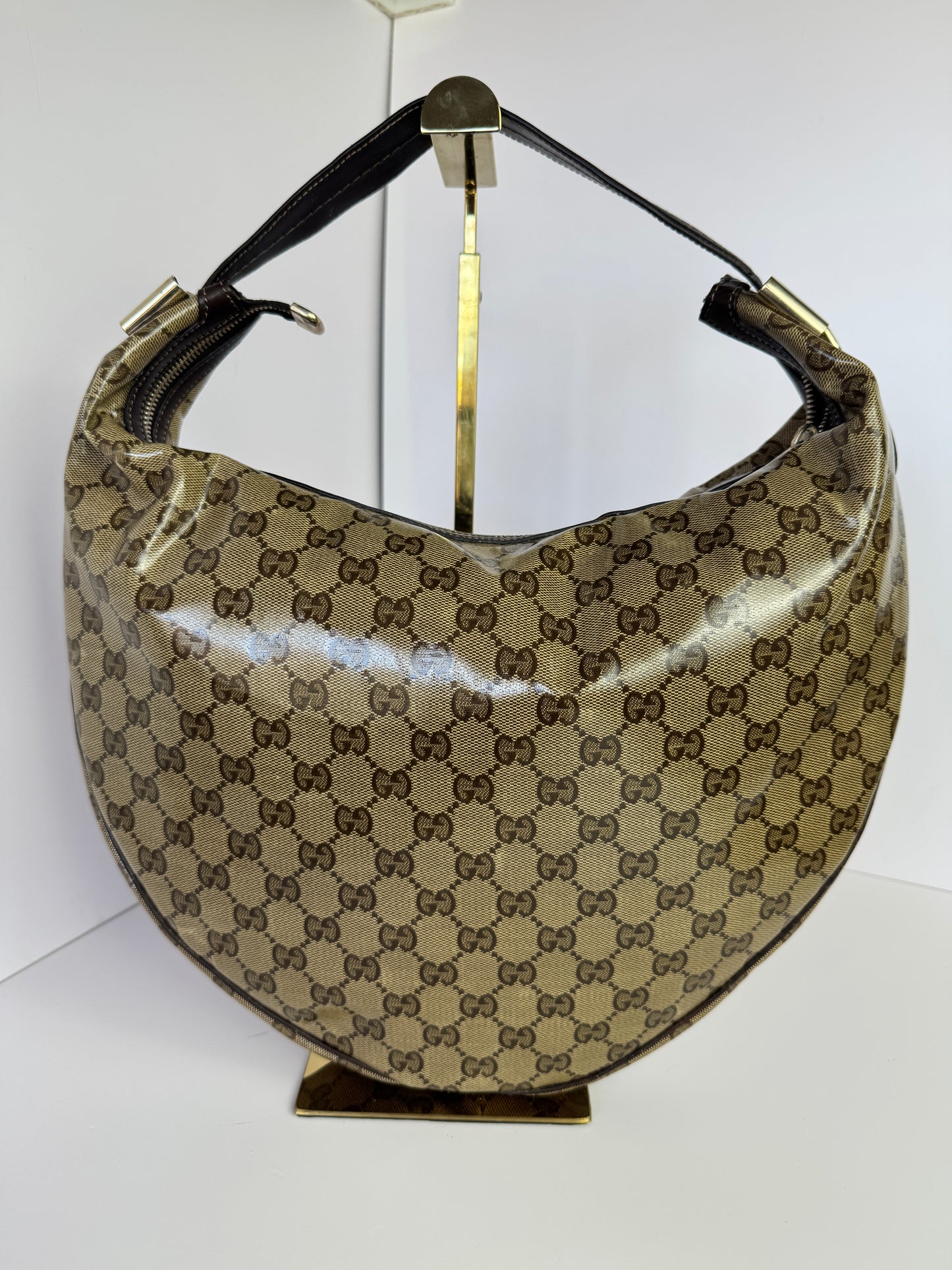 GUCCI GG Crystal Canvas Duchessa Hobo Bag
