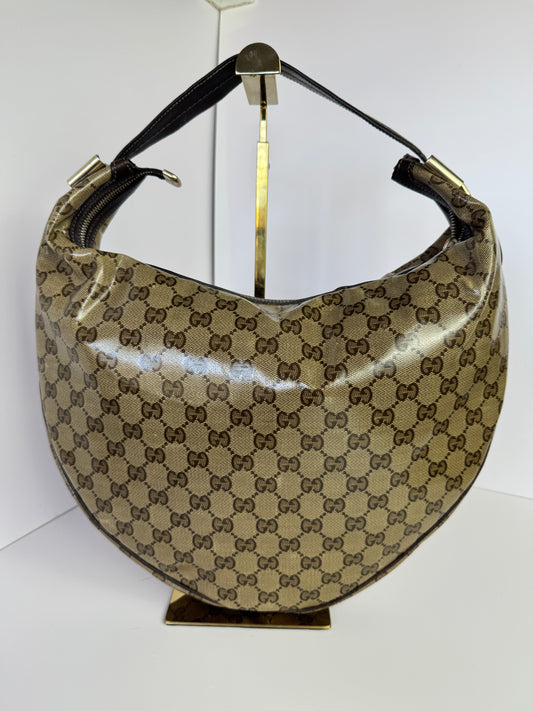 GUCCI GG Crystal Canvas Duchessa Hobo Bag