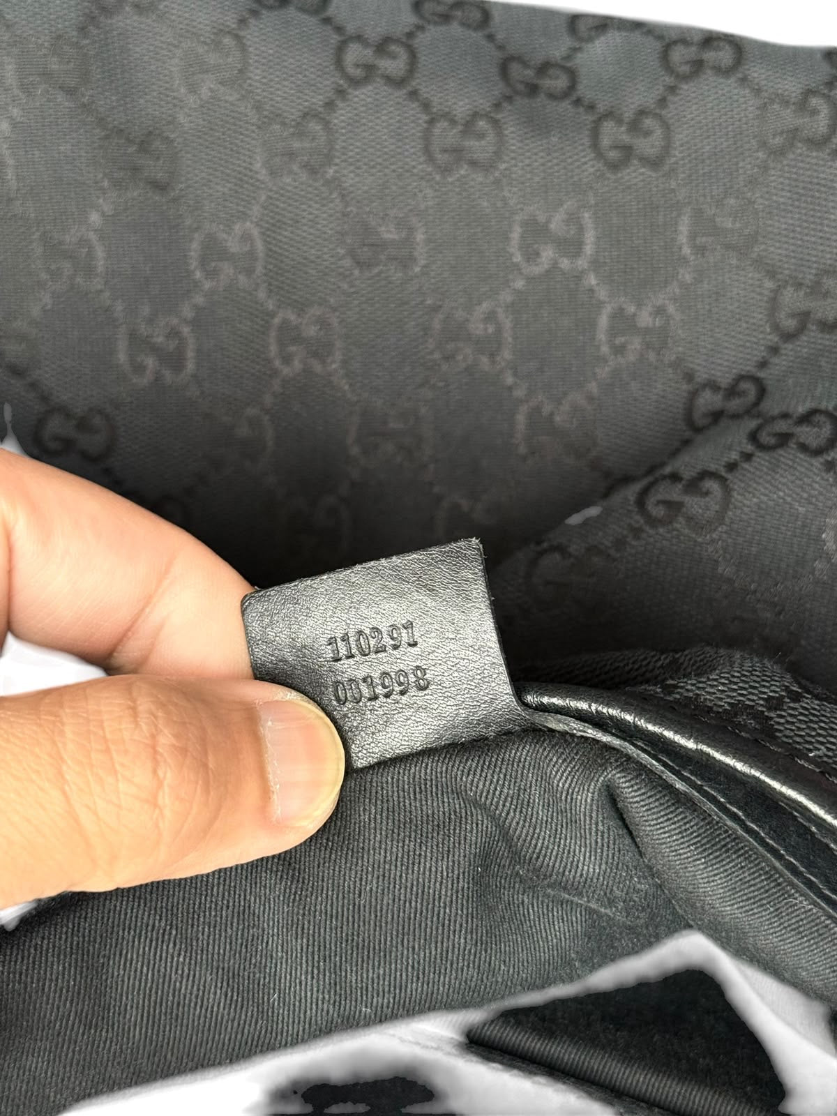 Gucci Piston Lock Shoulder bag GG Canvas Black