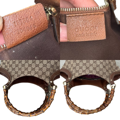 Gucci GG Canvas Top Handle Bamboo Brown