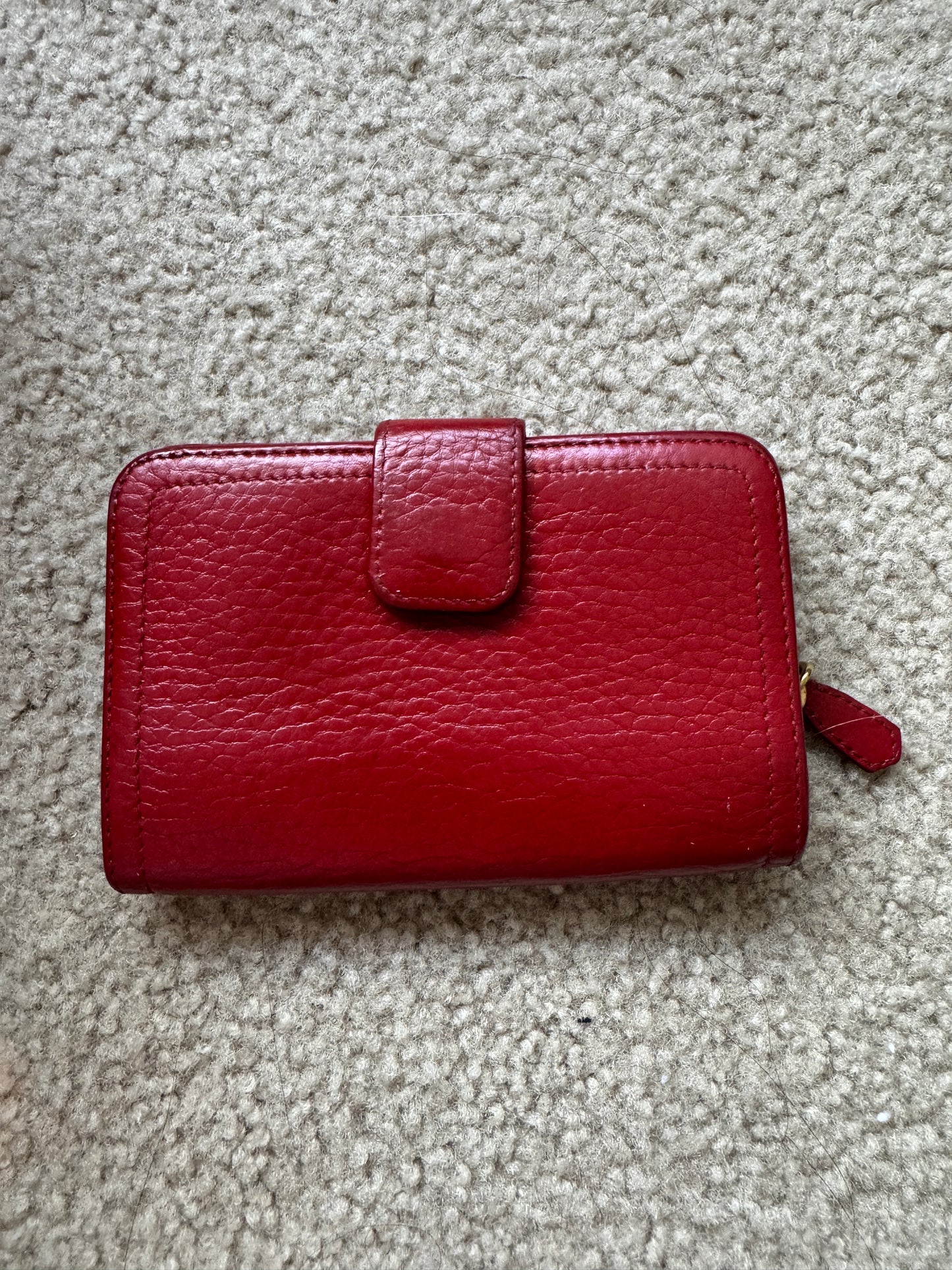 Prada leather Red wallet