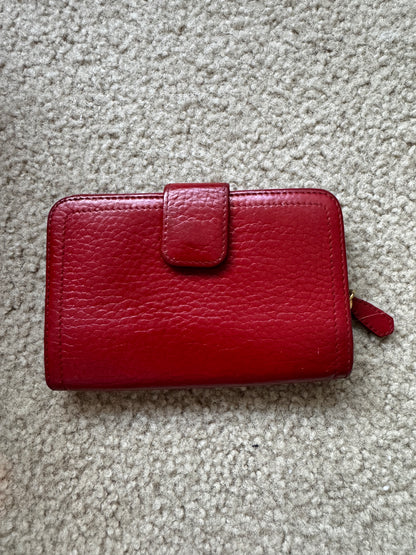 Prada leather Red wallet