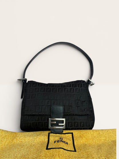 FN02👜 Fendi  Zucchino FF Mama Shoulder bag (COA & Dustbag)