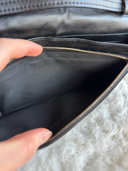 GUCCI micro Guccissima crossbody leather Black