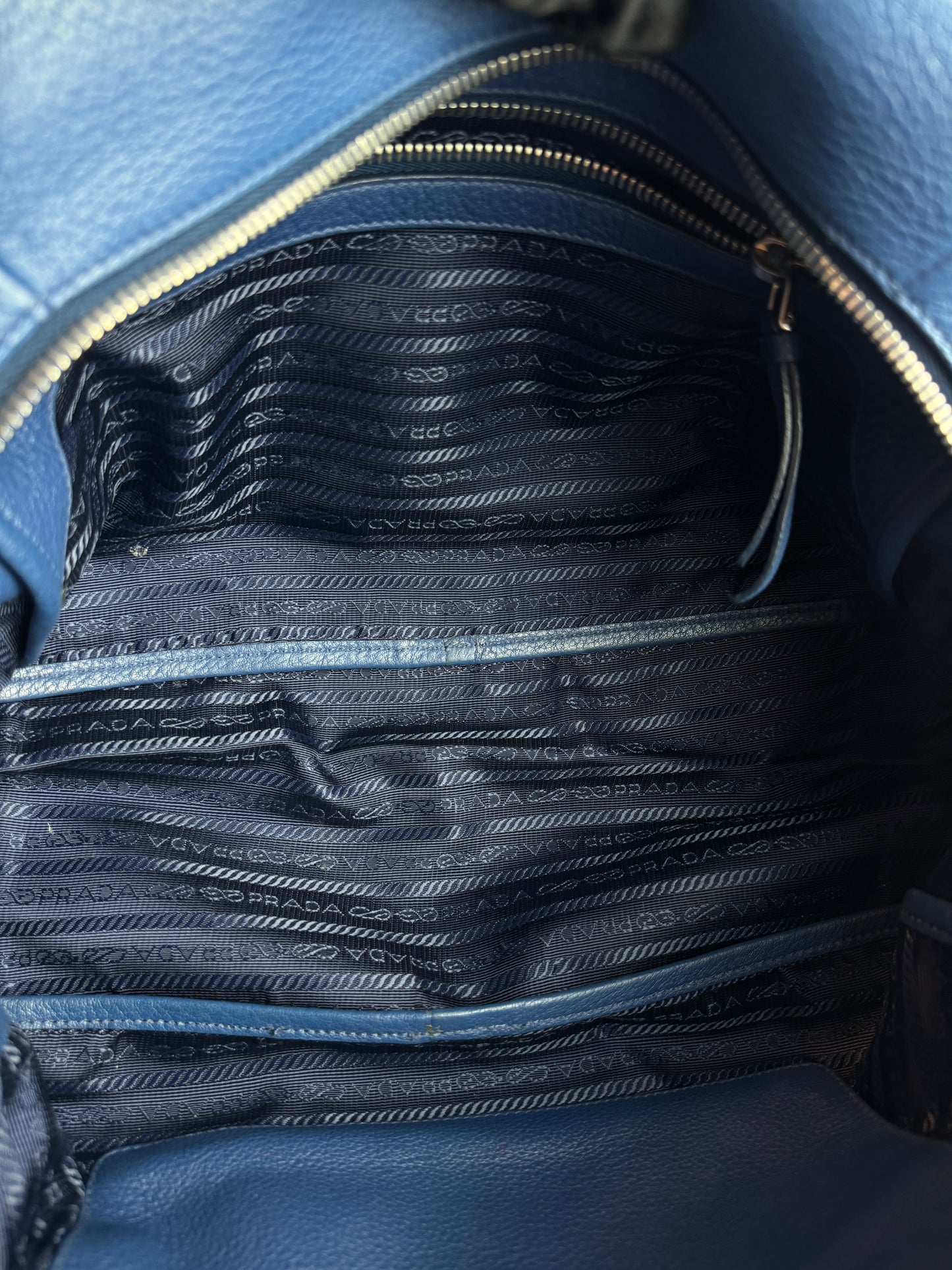 Prada Vitello Phenix Bowling Bag Talco