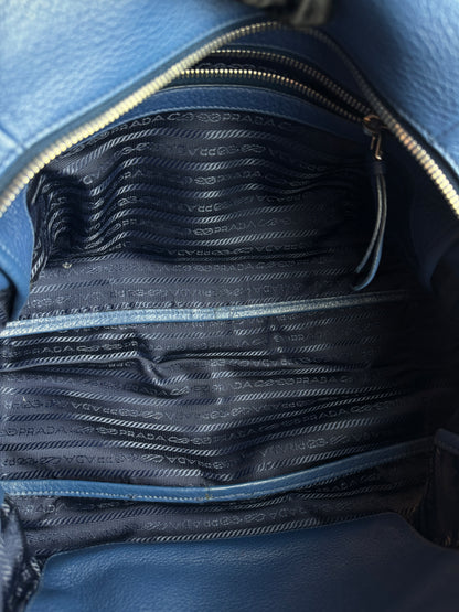 Prada Vitello Phenix Bowling Bag Talco