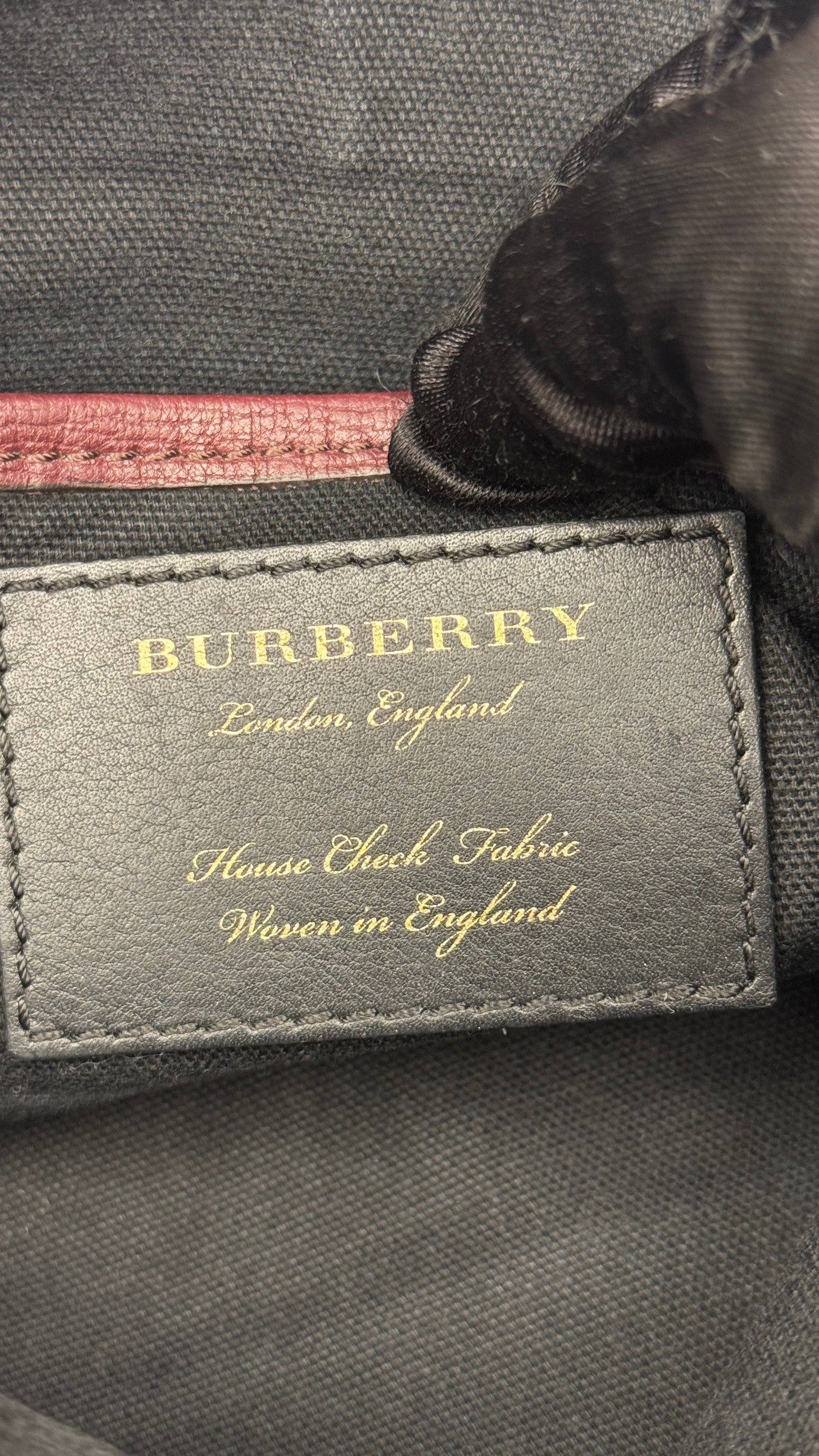 Burberry Convertible Clutch House Check Canvas Small