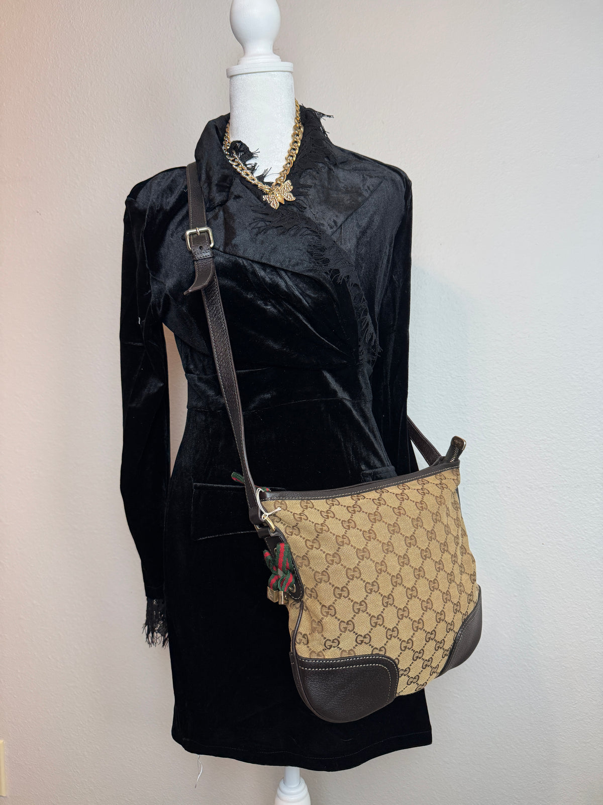 Gucci Web Bow mayfair Crossbody GG canvas