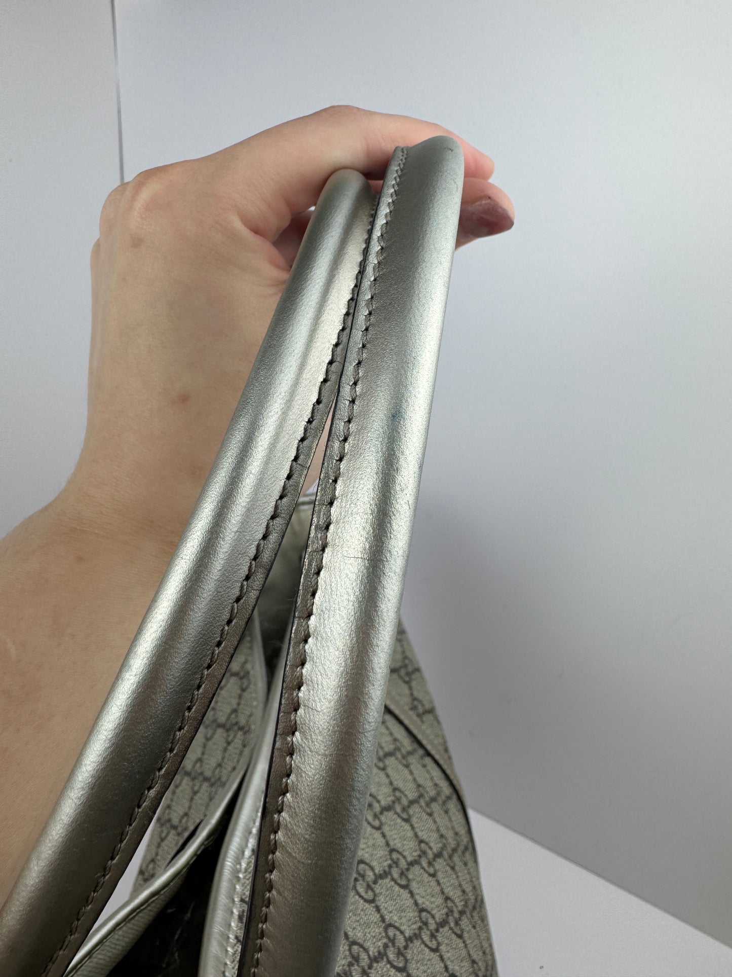 Gucci shopping Coated Canvas Grey