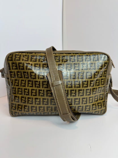 FENDI Vintage Zucchino Crystal Canvas FF Crossbody