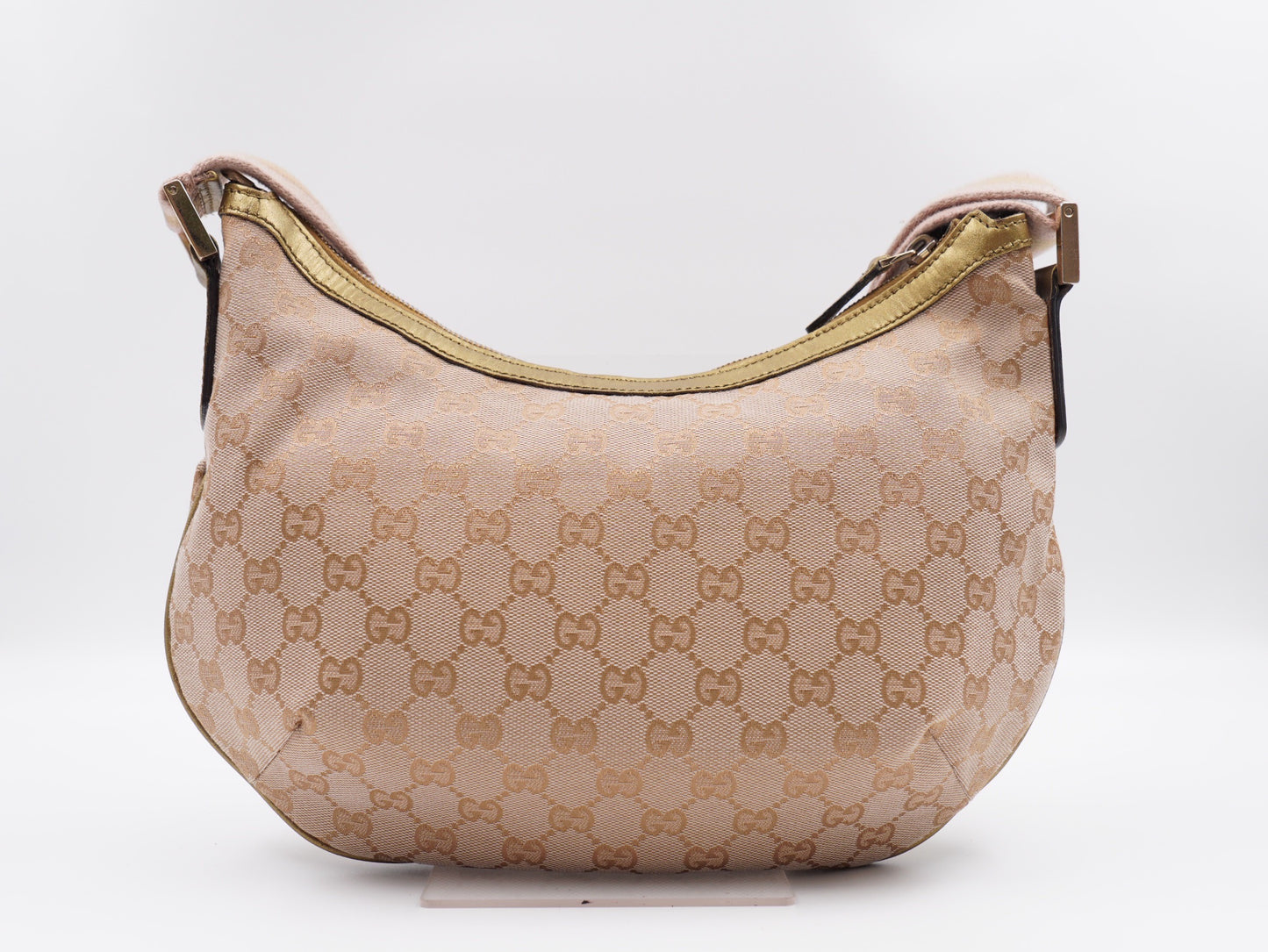 GUCCI Half-moon GG Canvas Crossbody Bag (Vintage)