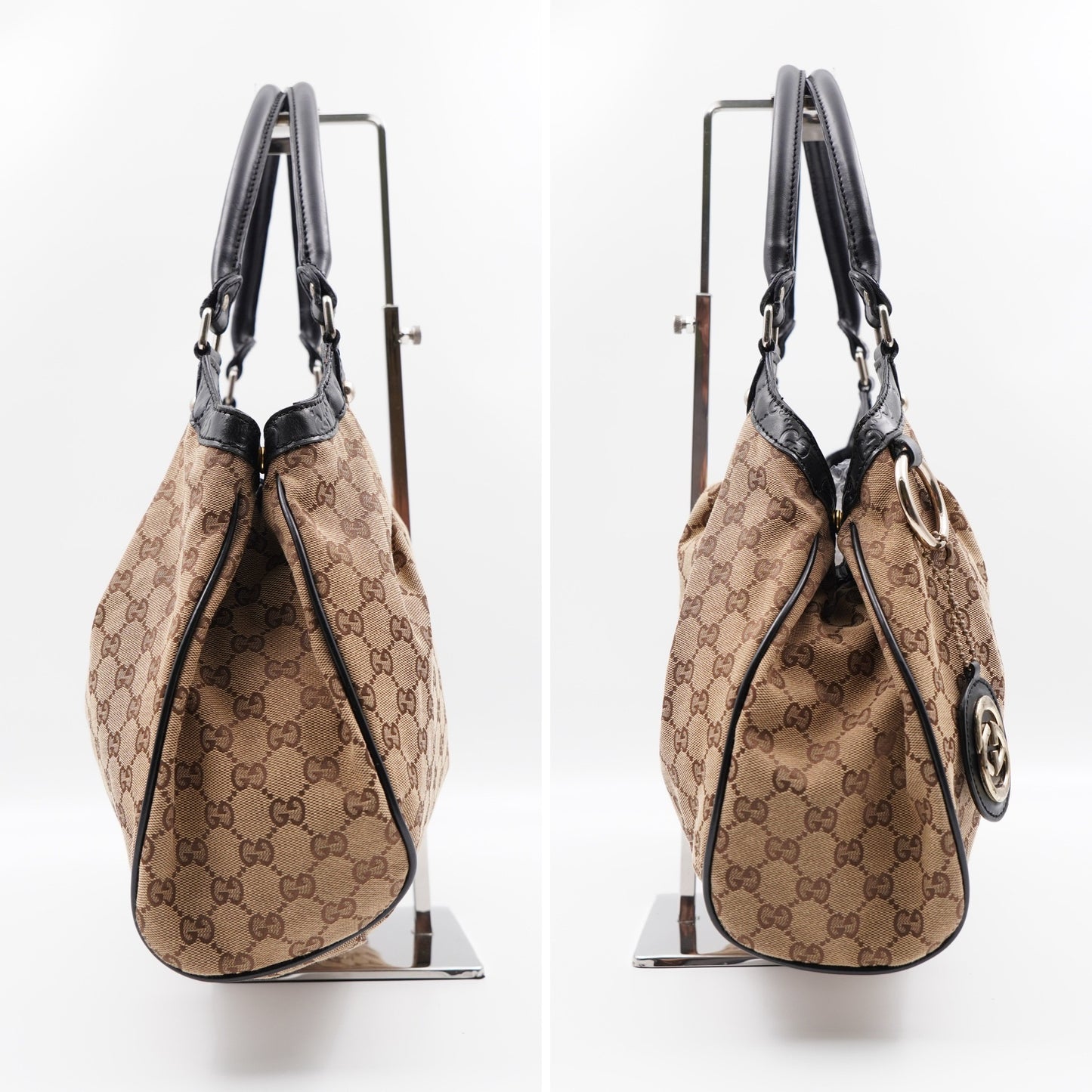 GUCCI Sukey Hobo Monogram GG Canvas Black
