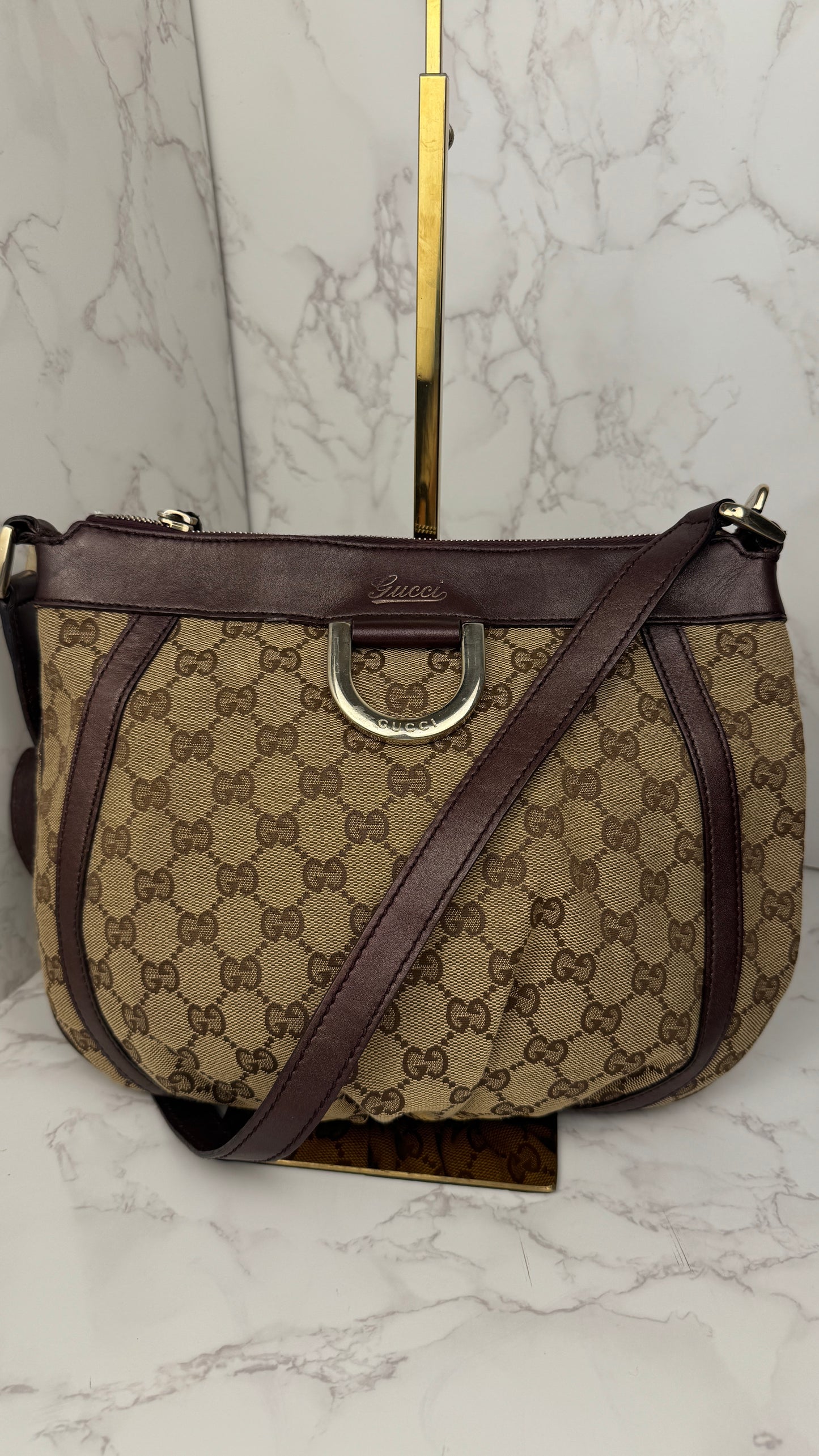 Gucci Abbey D-ring GG Canvas Brown