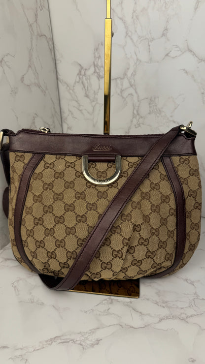 Gucci Abbey D-ring GG Canvas Brown