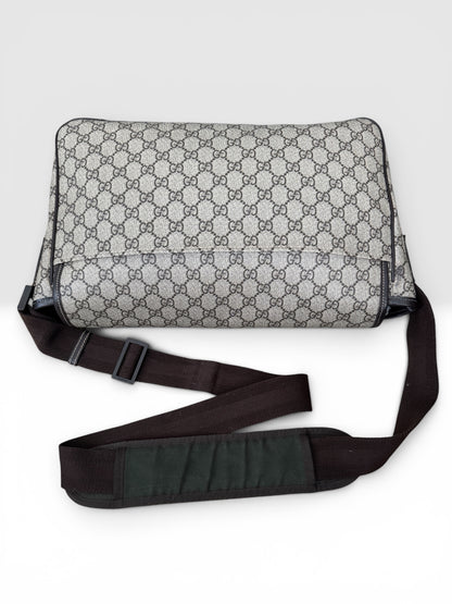 Gucci Interlocking G Buckle Messenger Bag GG Coated Canvas Medium👜