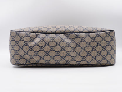 Gucci Front Zip Large Messenger Navy