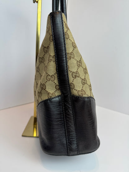 GUCCI Hasler Tote Monogram Medium Dark Brown