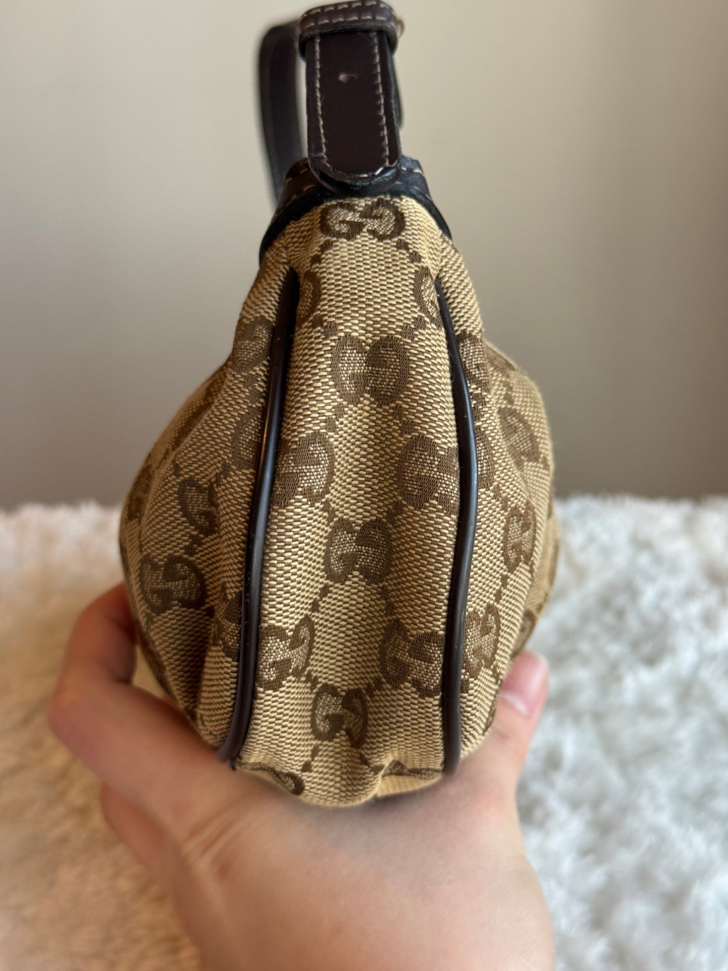 GUCCI Lovely Heart GG Canvas Brown