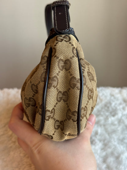 GUCCI Lovely Heart GG Canvas Brown