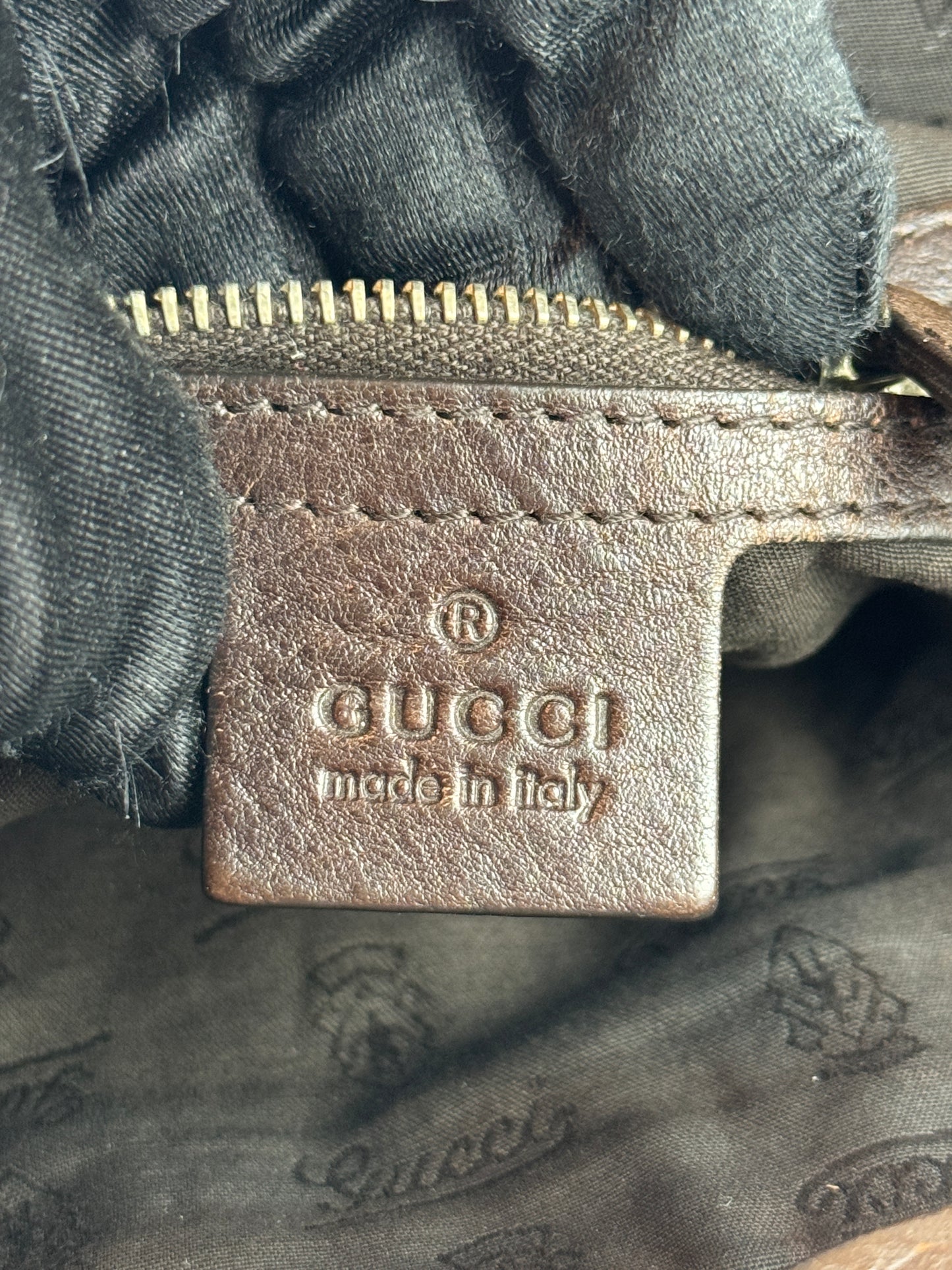 Gucci GG Charm Convertible Tote GG Canvas Brown