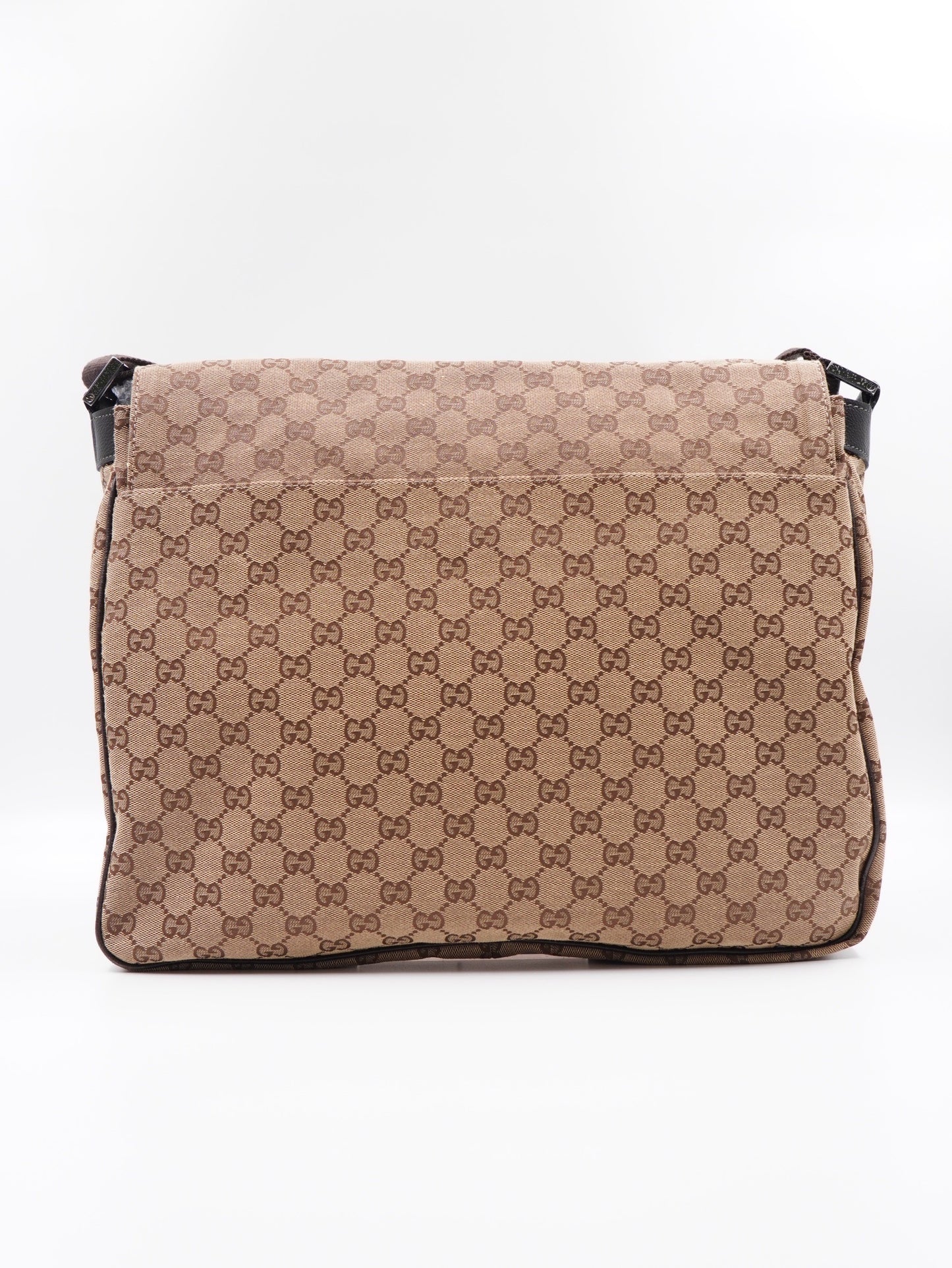 GUCCI GG Canvas Flap messenger Large (Vintage)