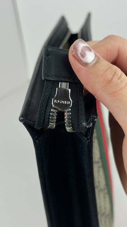 Gucci Clutch GG Supreme Pouch Web Ophiadia Dark