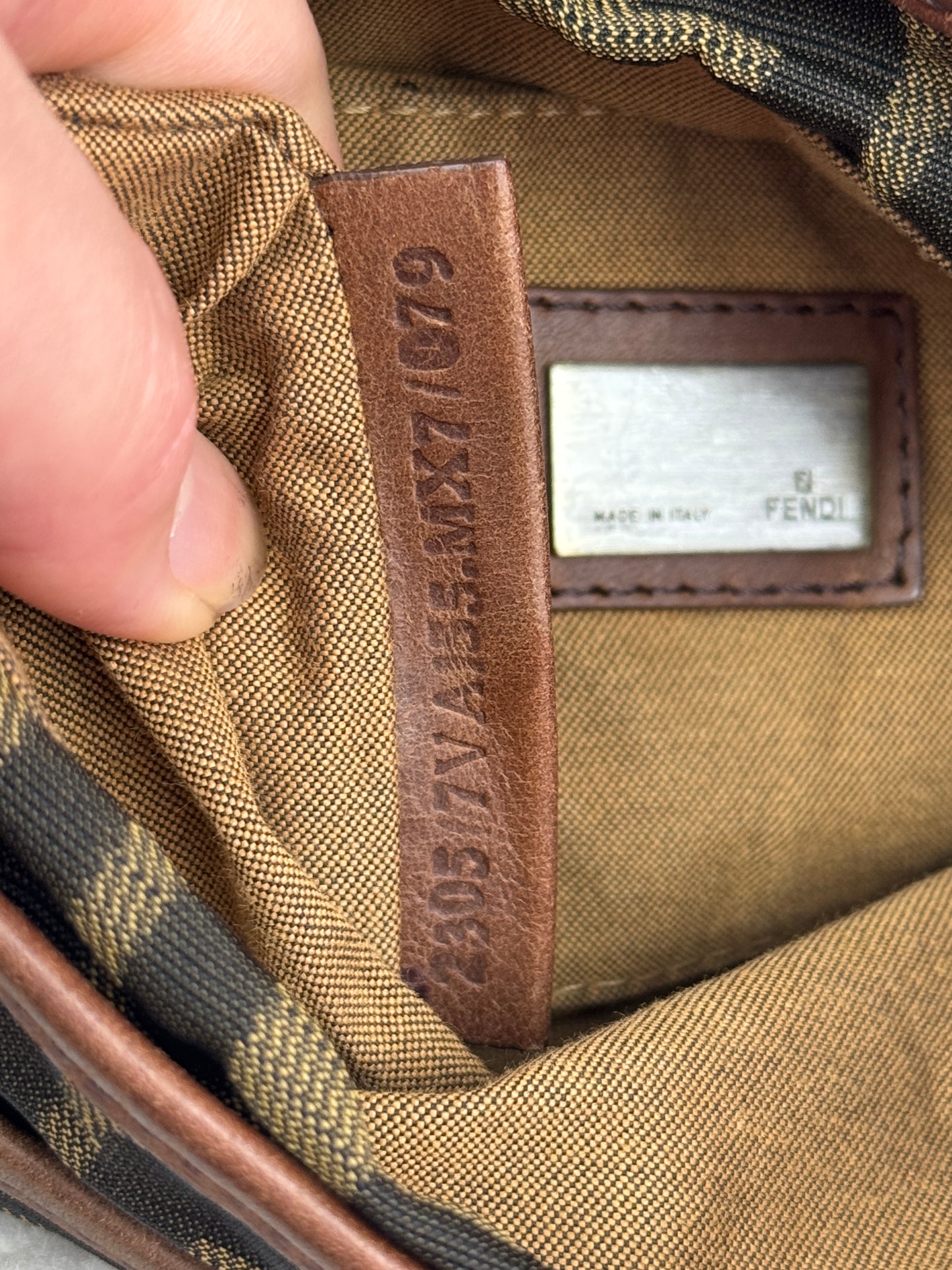 FENDI FF Flap Messenger Mini bag Zucca Canvas