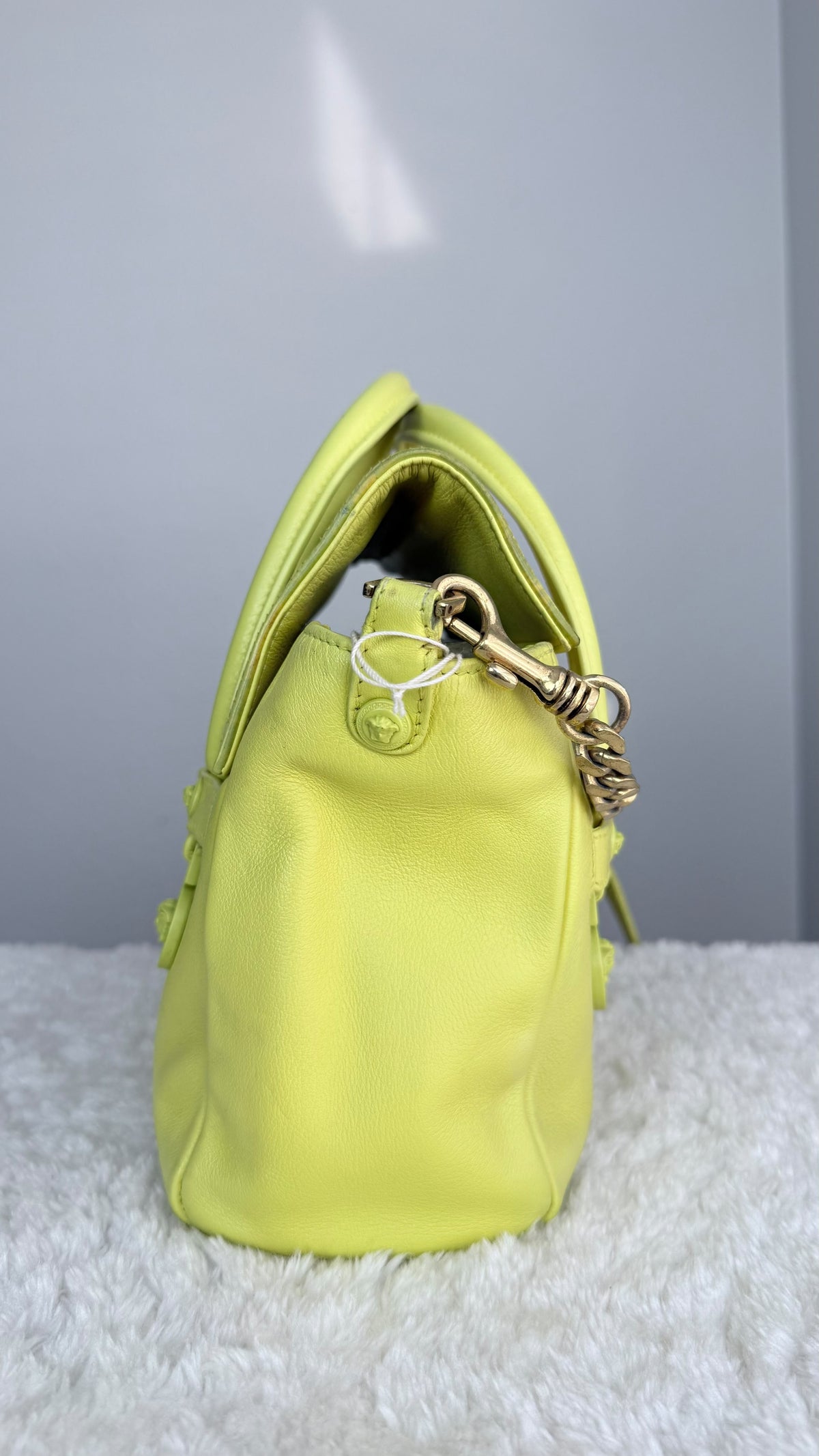 VERSACE Top Handle leather Bag Neon