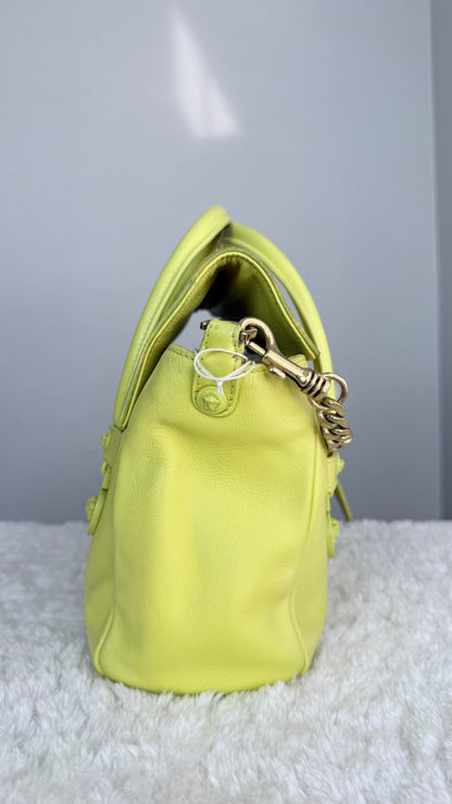 VERSACE Top Handle leather Bag Neon