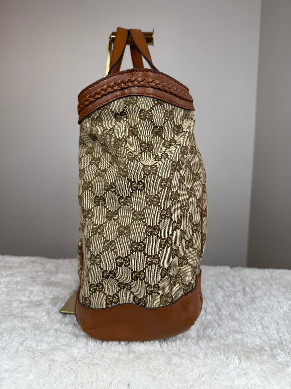GUCCI Tote GG Canvas Brown