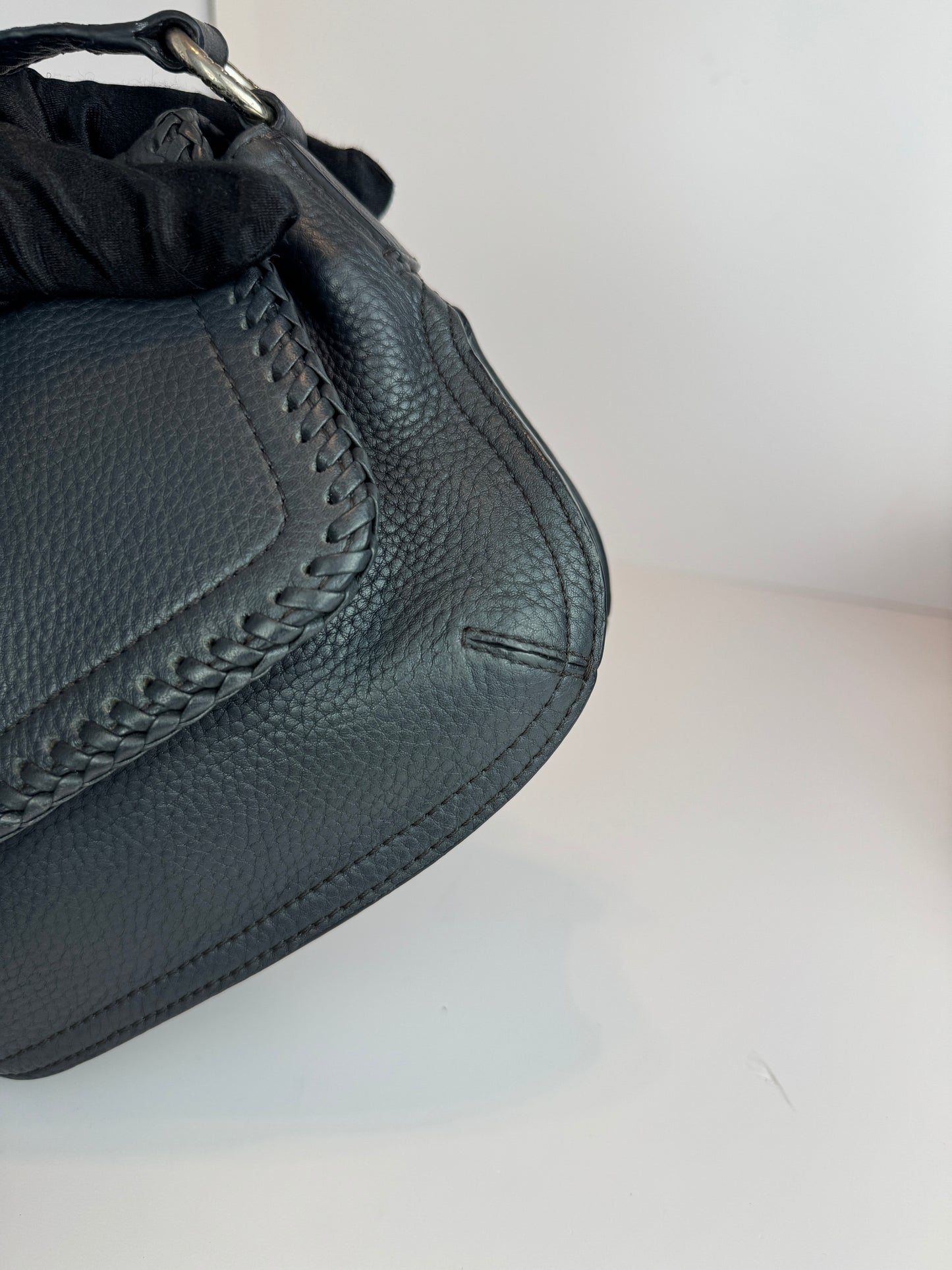 Mcm Leather flap crossbody Dark grey