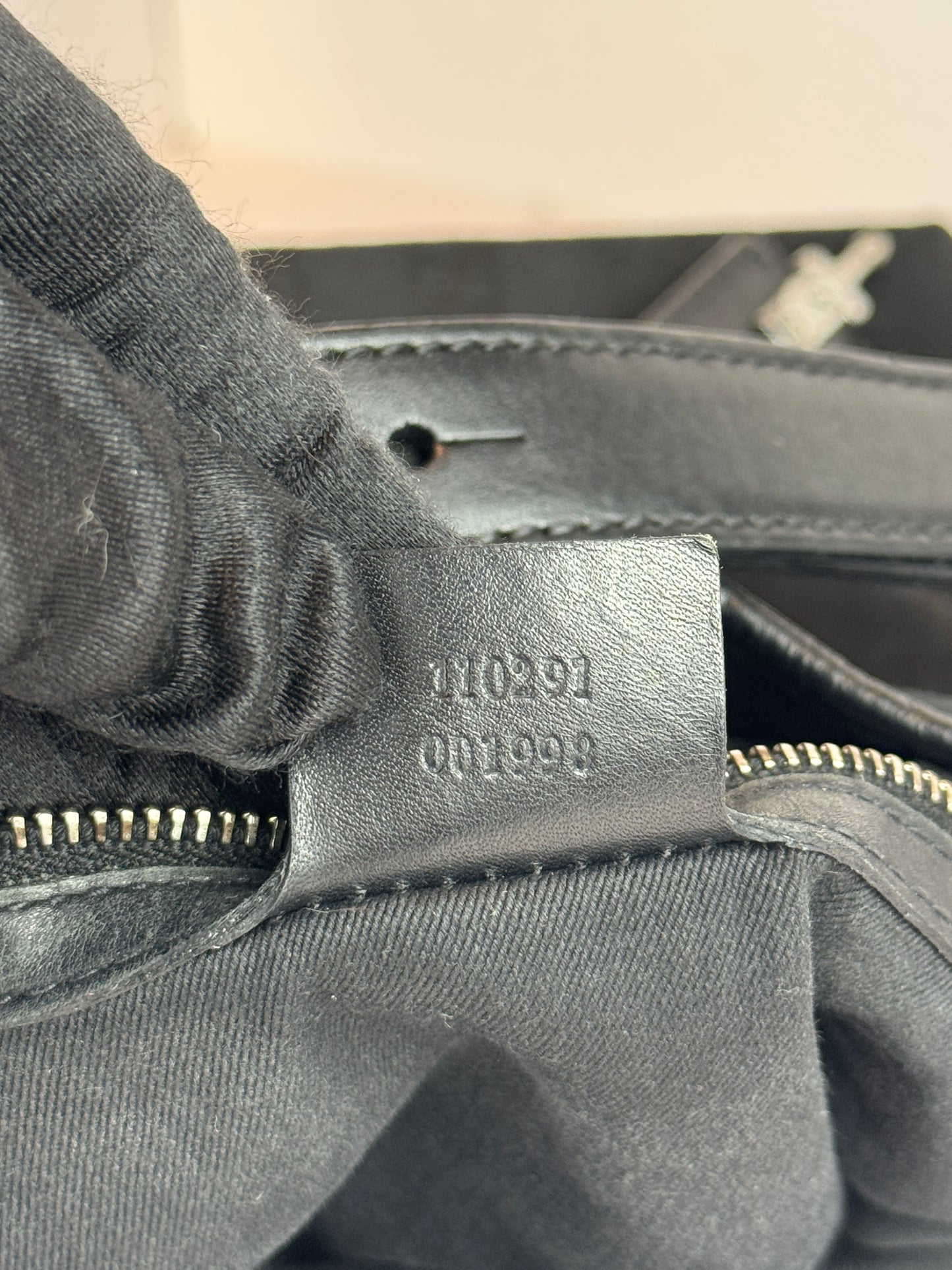 GUCCI Piston Shoulder bag Monogram GG Canvas Black