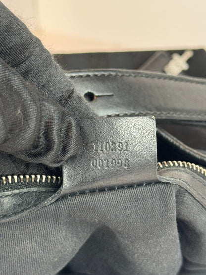 GUCCI Piston Shoulder bag Monogram GG Canvas Black