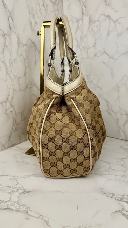 Gucci Sukey Hobo Monogram Beige