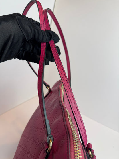 GUCCI Bree Shoulder Leather Pink