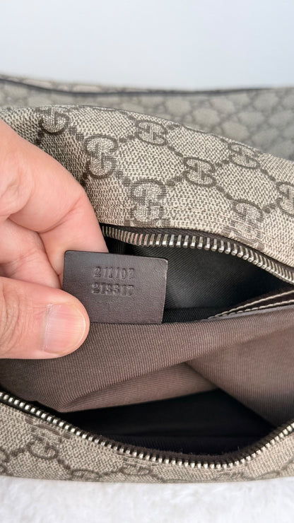 GUCCI Front Zip Camera GG Coated Canvas Large
