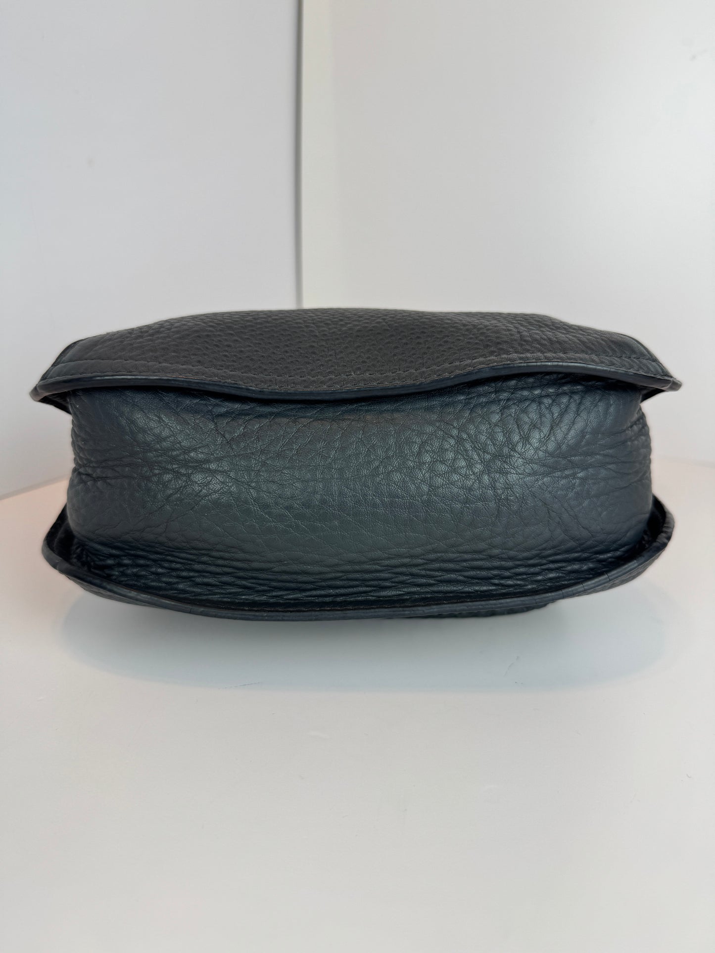 Mcm Leather flap crossbody Dark grey