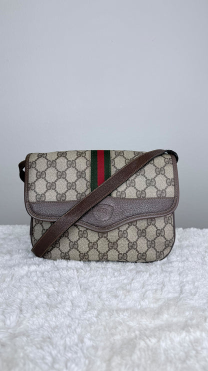 GUCCI GG Supreme Ophidia Crossbody Coated Canvas