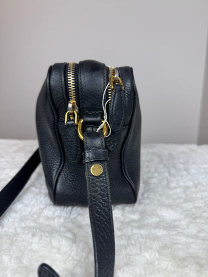 PRADA Double Zip Camera Vitello Daino Black